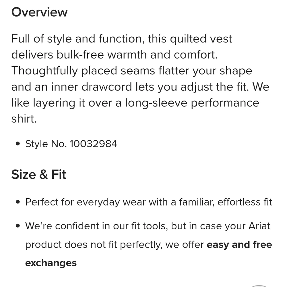 Ariat Women's Brown Quilted Vest - Picture 9 of 9